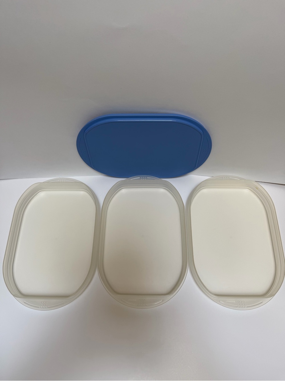 Tupperware Stackable Food Containers with Blue Lid - Picture 3 of 15